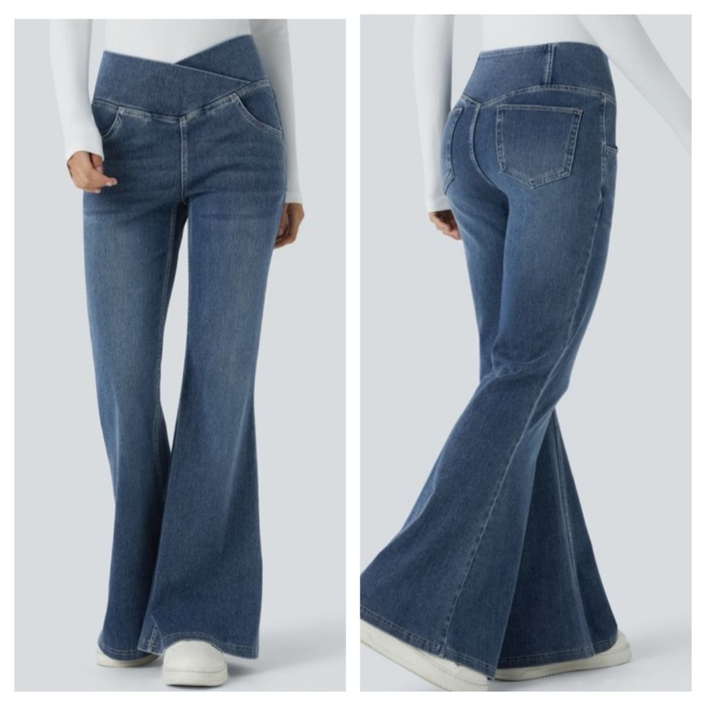 HALARA Women's Flare & Wide Leg Jeans - Blue